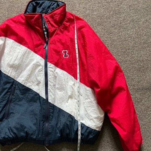 Vintage Pro Classics Nylon Bomber Jacket Men’s XL Retro Red Blue Quilted Lining - Picture 14 of 15